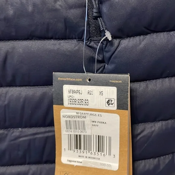 THE NORTH FACE WOMEN'S STRETCH DOWN PARKA AVIATOR COAT JACKET NAVY SIZE XS